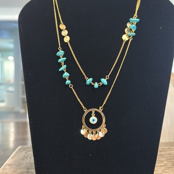 NWOT EYE DOUBLE NECKLACE - Picture 5 of 17